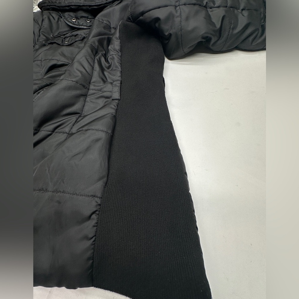 Y2K Converse One Star Women’s‎ Black Hooded Jacket Puffer Coat size Small (D67) - Picture 8 of 15